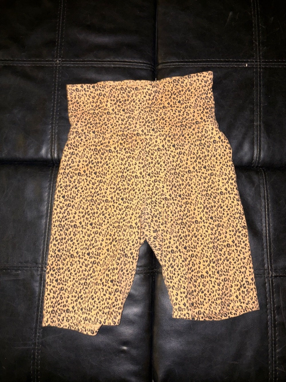 bp Leopard-Print High-Rise Bike Shorts - Tan & Black